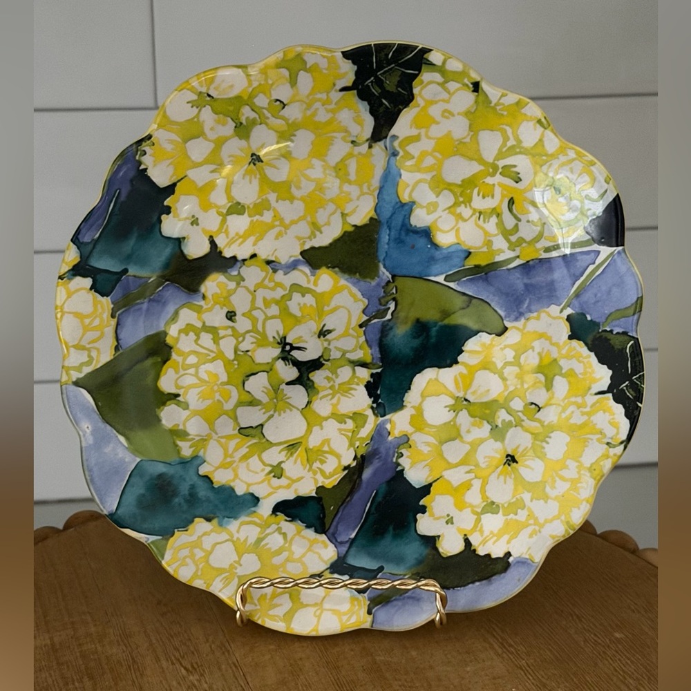 NWT Anthropologie Livia Dessert Side Blue Hydrangea Plate